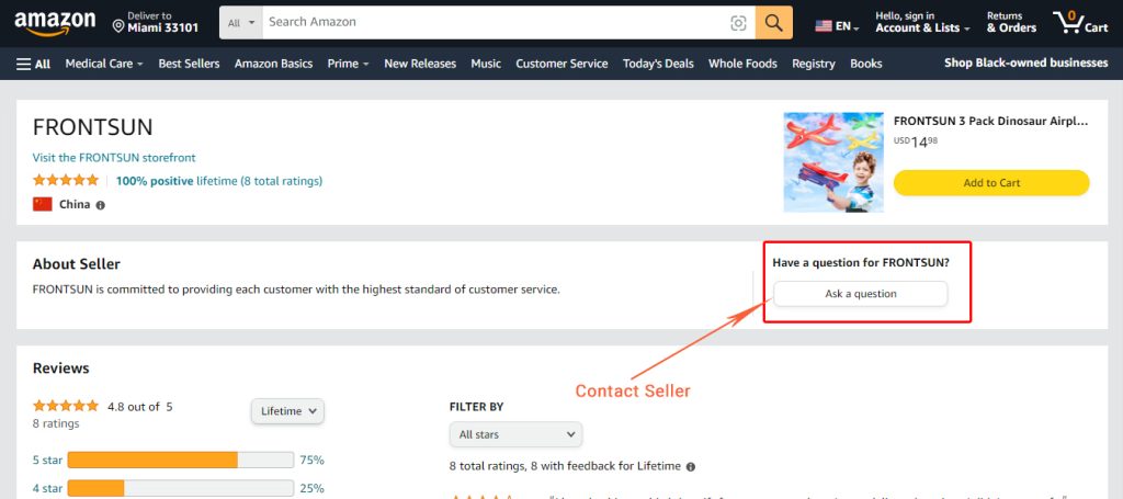 contact amazon seller